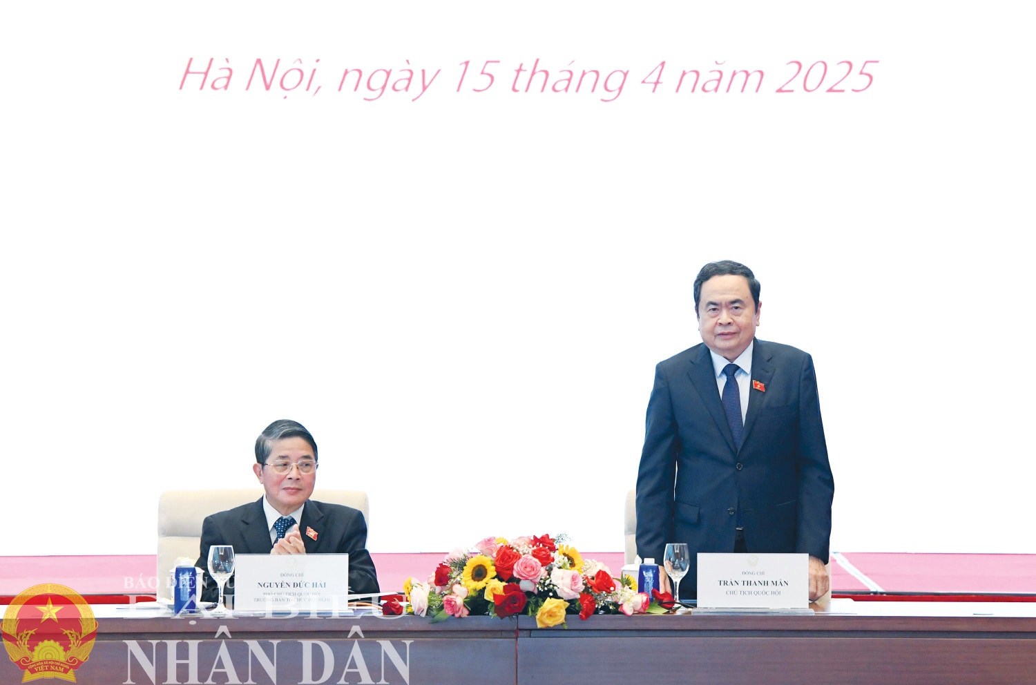 Chủ tịch Quốc hội Trần Thanh Mẫn dự Hội nghị tổng kết tổ chức Hội nghị APF và Diễn đàn nghị viện về nông nghiệp bền vững. Ảnh: Lâm Hiển