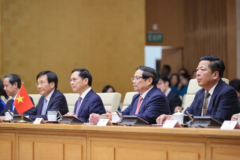 Thủ tướng Phạm Minh Chính khẳng định, trong tổng thể chính sách đối ngoại, Việt Nam luôn coi trọng quan hệ hữu nghị với các nước bạn bè ở châu Phi, trong đó có Ethiopia. Ảnh: VGP/Nhật Bắc