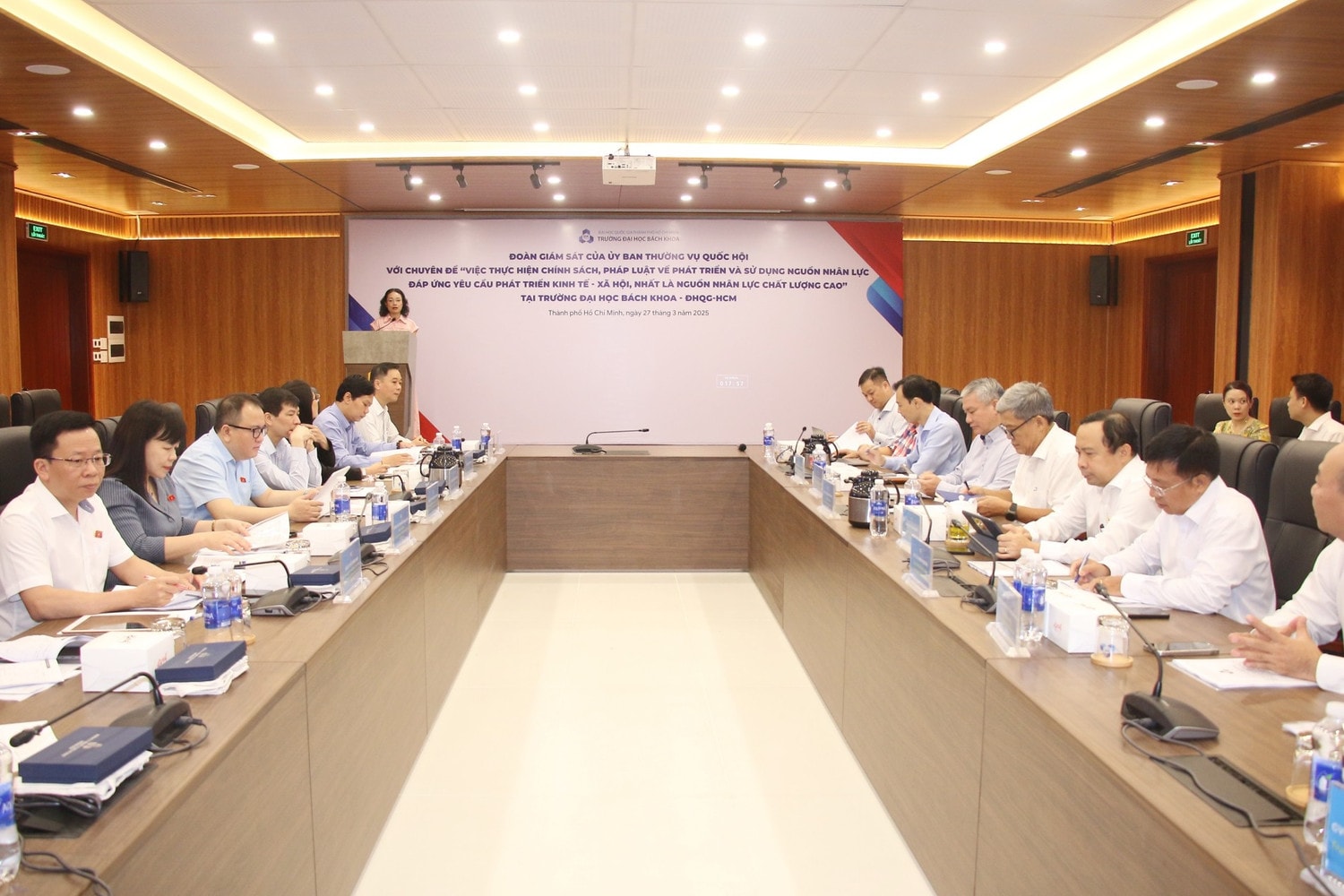 Đoàn giám sát của Ủy ban Thường vụ Quốc hội làm việc với Trường Đại học Bách khoa, Đại học Quốc gia TP. Hồ Chí Minh
