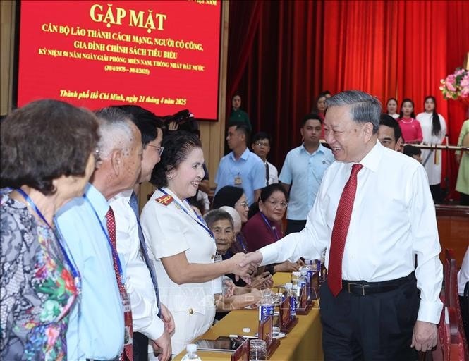 Tổng Bí thư Tô Lâm và các đại biểu. Ảnh: Thống Nhất/TTXVN