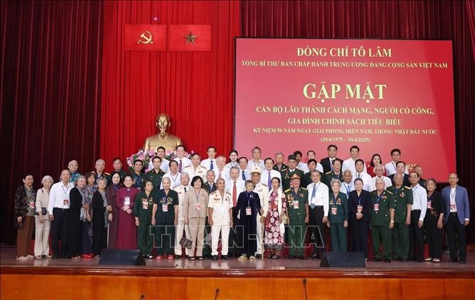Tổng Bí thư Tô Lâm và các đại biểu. Ảnh: Thống Nhất/TTXVN