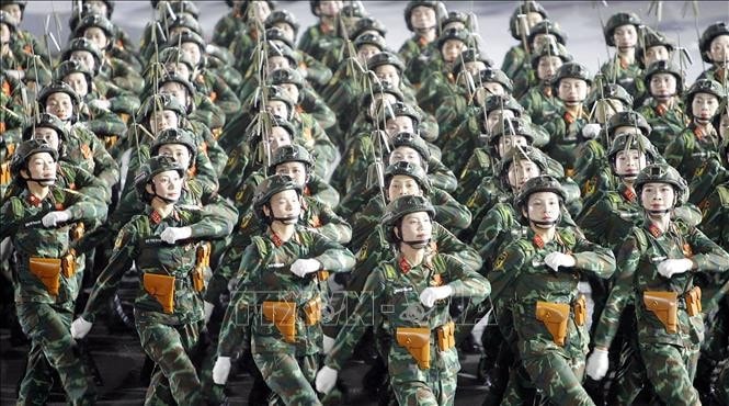 Các khối của Lực lượng Quân đội nhân dân tham gia Tổng hợp luyện diễu binh, diễu hành lần 2. Ảnh: Thanh Vũ/TTXVN
