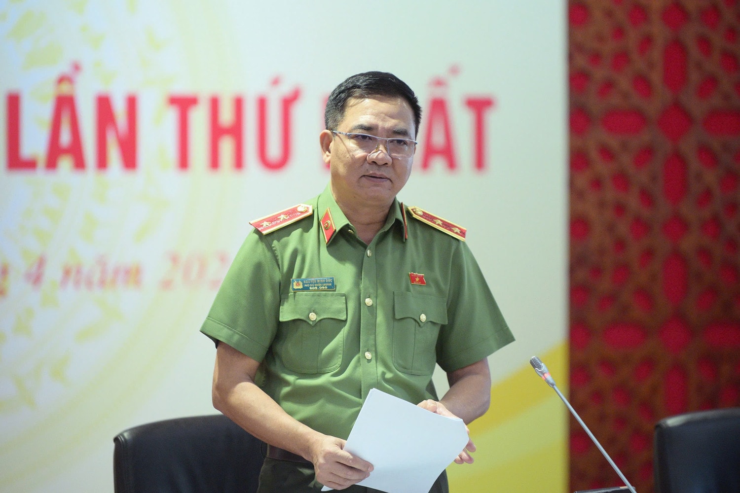 Phó Chủ nhiệm Ủy ban Quốc phòng, An ninh và Đối ngoại Nguyễn Minh Đức phát biểu
