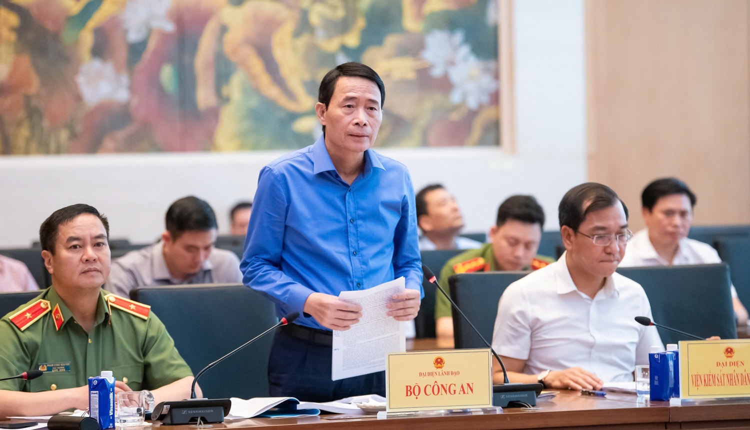 Thứ trưởng Bộ Công an Lê Quốc Hùng phát biểu