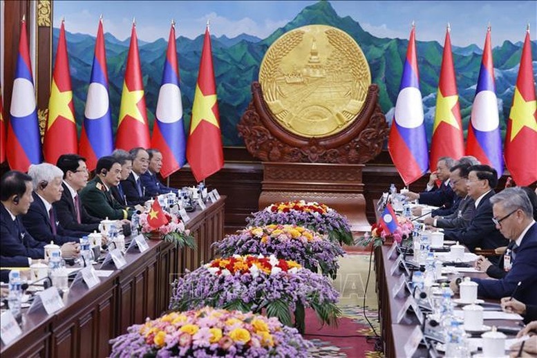 Quang cảnh buổi hội đàm. Ảnh: TTXVN