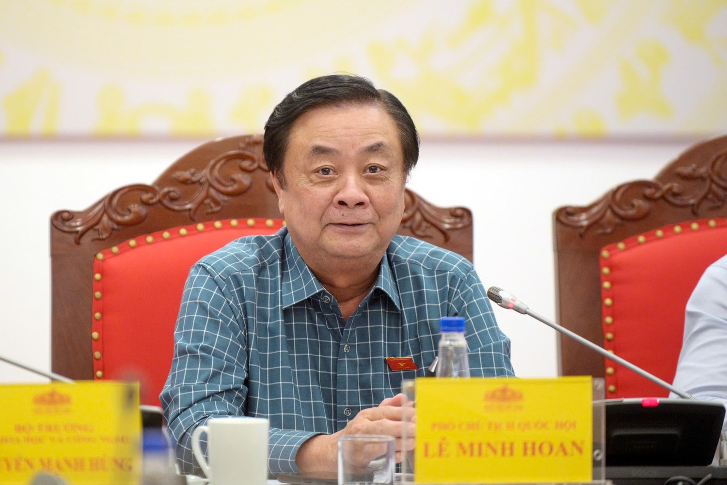 Phó Chủ tịch Quốc hội Lê Minh Hoan phát biểu tại cuộc làm việc