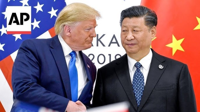 Tổng thống Mỹ Donald Trump và Chủ tịch Trung Quốc Tập Cận Bình trong một cuộc gặp năm 2019