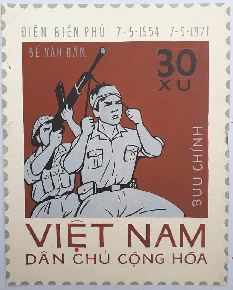 Triển lãm giới thiệu các tác phẩm cổ động, tem và ký họa chiến tranh của họa sĩ Nguyễn Quốc Thái những năm 1960 -1970