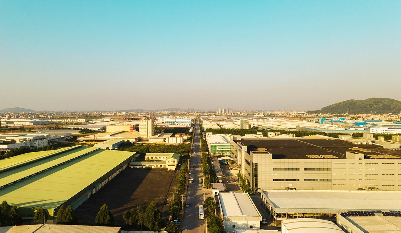 Quang Châu - Khu công nghiệp lớn và quan trọng hàng đầu của tỉnh Bắc Giang với quy mô 516ha. Ảnh: BGP