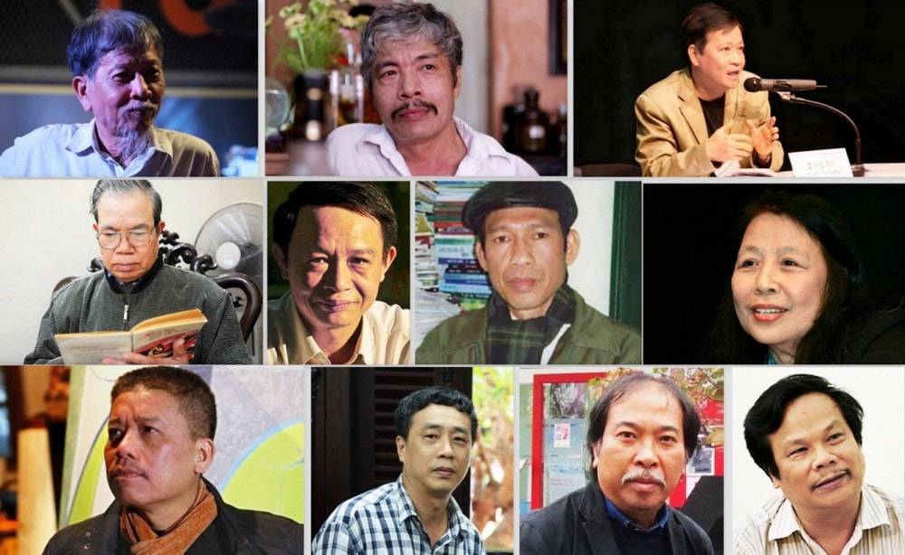 Một số gương mặt tiêu biểu của văn chương Việt Nam sau năm 1975. Ảnh: HNV