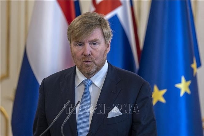 Nhà vua Hà Lan Willem-Alexander phát biểu trong chuyến thăm Bratislava, Slovakia, ngày 7.3.2023. Ảnh tư liệu: AFP/TTXVN