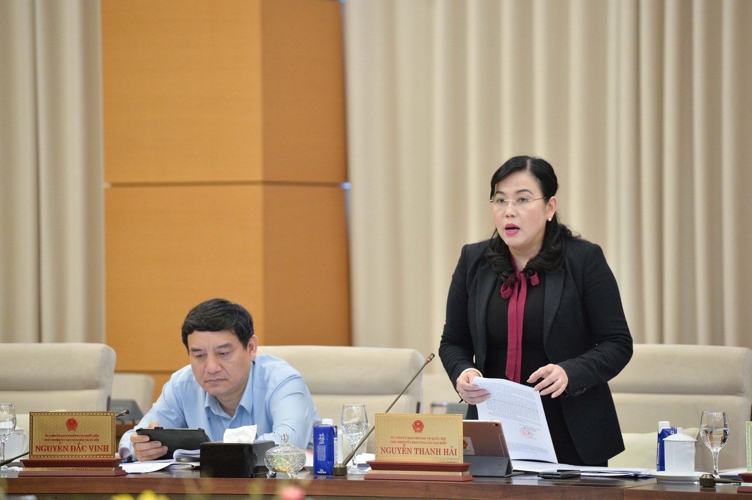 Chủ nhiệm Ủy ban Công tác đại biểu Nguyễn Thanh Hải phát biểu. Ảnh: Hồ Long