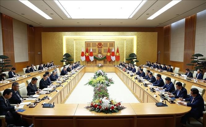 Quang cảnh hội đàm. Ảnh: Dương Giang/TTXVN