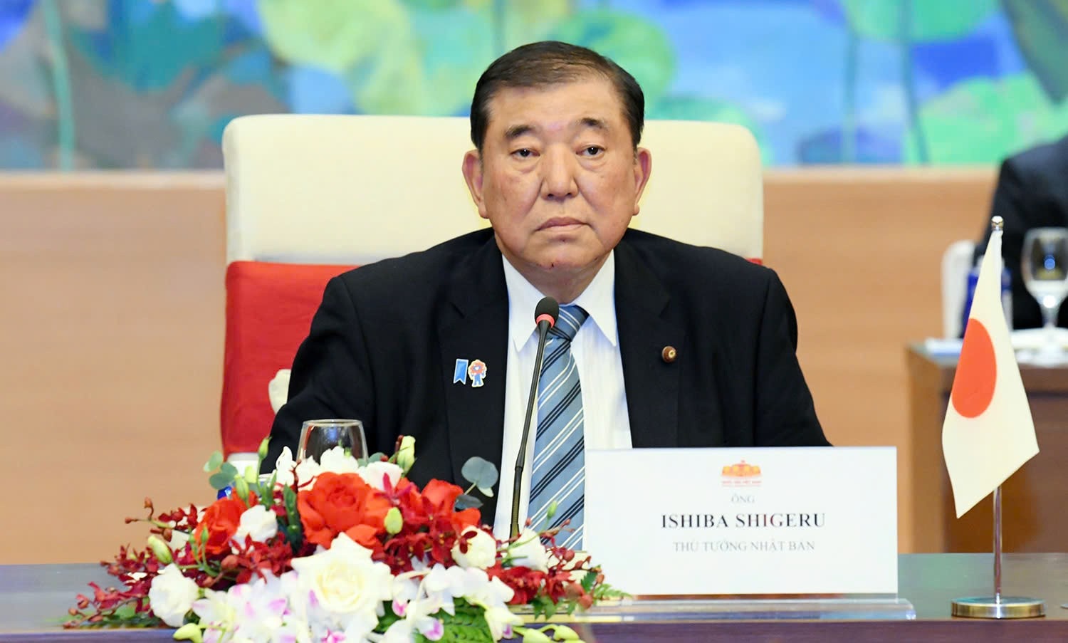 Thủ tướng Nhật Bản Ishiba Shigeru phát biểu tại hội kiến. Ảnh: Lâm Hiển