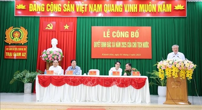 Lễ công bố Quyết định đặc xá năm 2025 của Chủ tịch nước tại Trại giam A2.