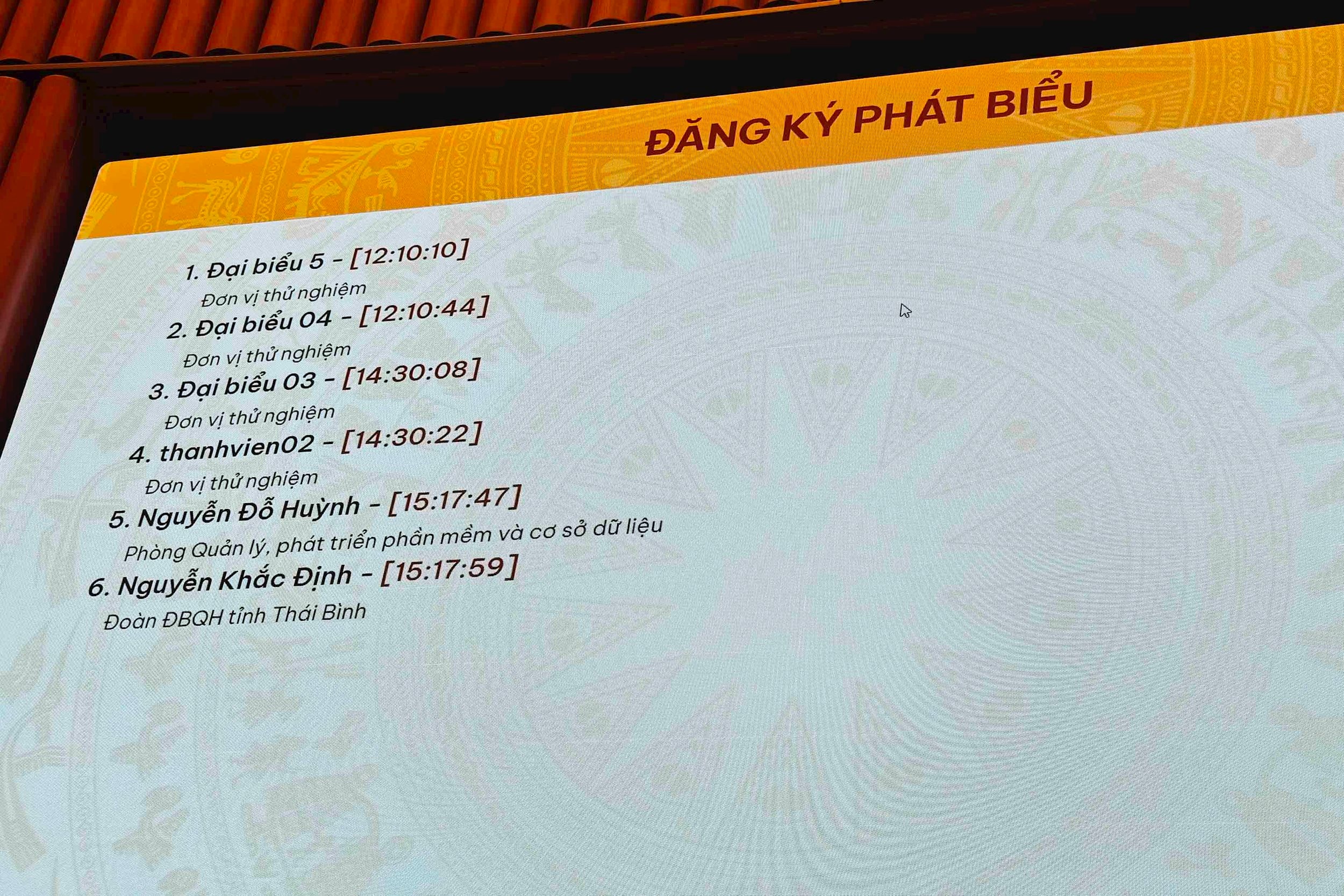 Bảng đăng ký