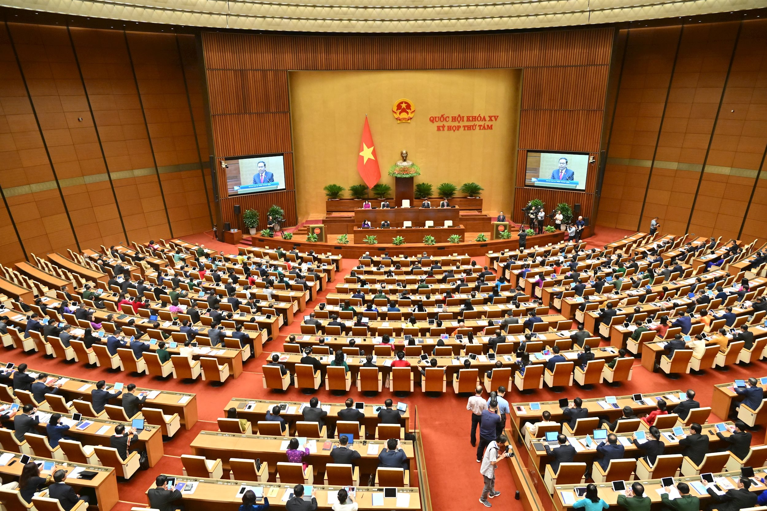 Quang cảnh Kỳ họp thứ Tám, Quốc hội khóa XV. Ảnh: Quang Khánh