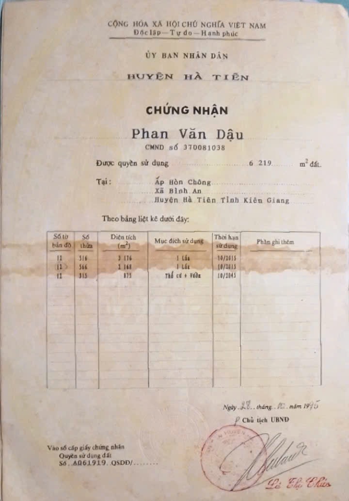 giay do cua ong Thanh