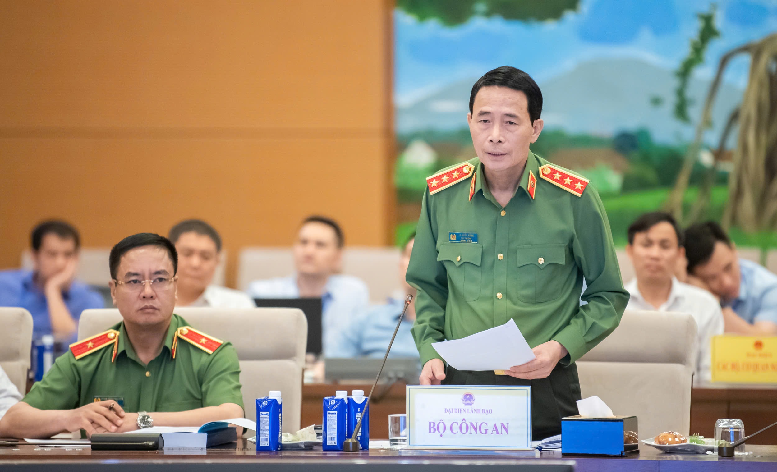 Thứ trưởng Bộ Công an Lê Quốc Hùng phát biểu