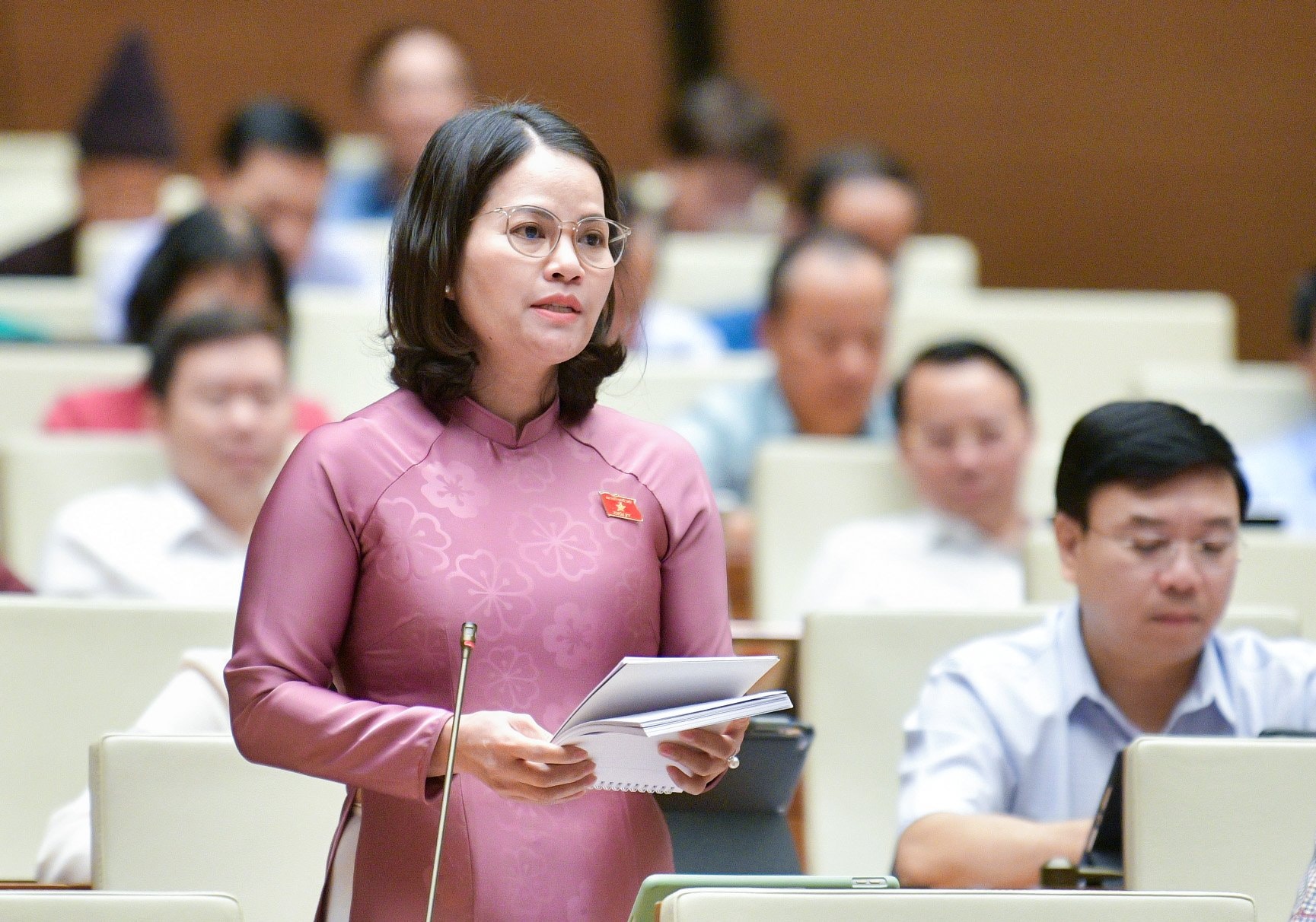 Ảnh 1- Đại biểu Nguyễn Hoàng Bảo Trân - Đoàn ĐBQH tỉnh Bình Dương. Ảnh qhvn