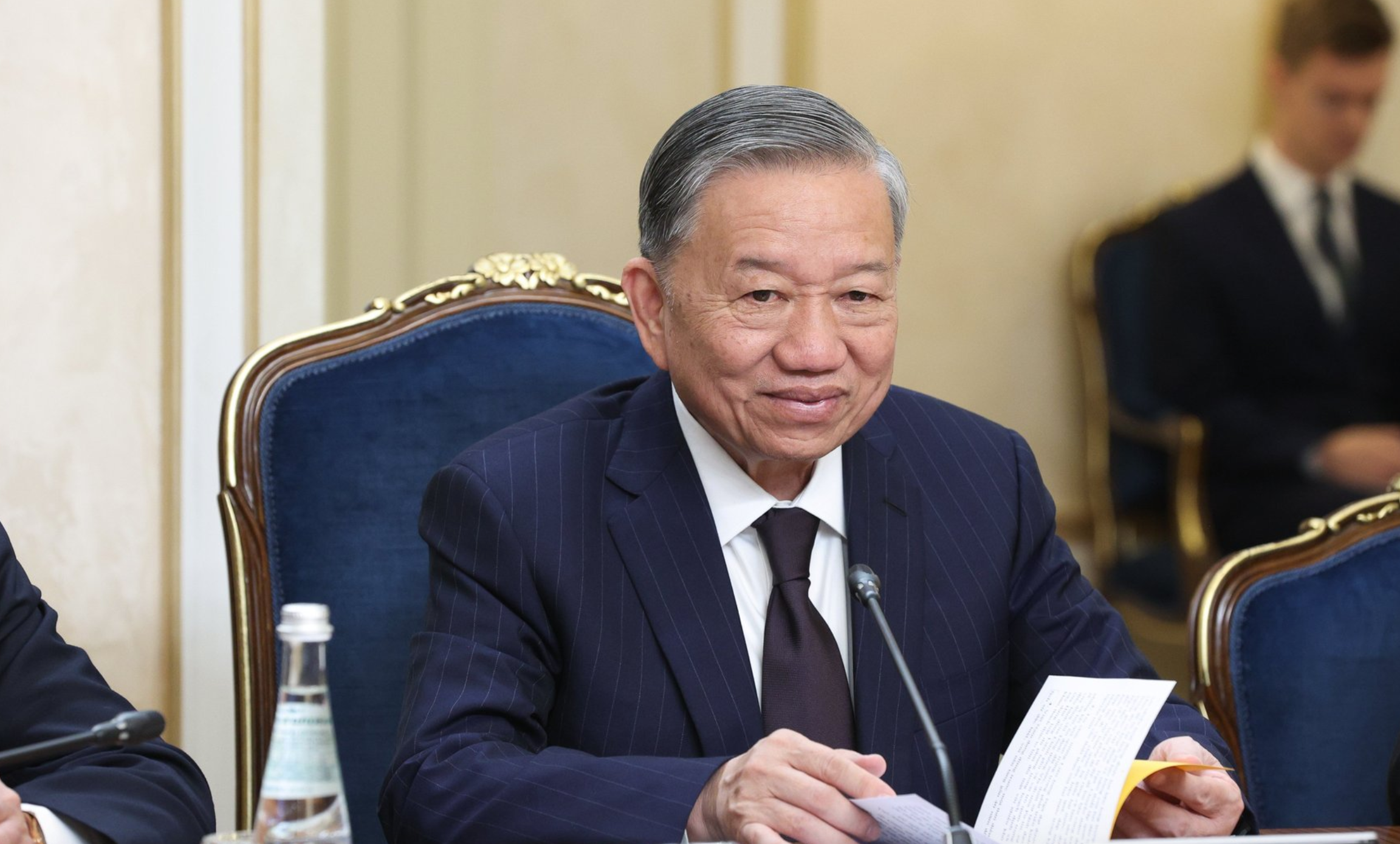 Tổng Bí thư Tô Lâm tại cuộc hội kiến Chủ tịch Hội đồng Liên bang Nga Valentina Matviyenko.