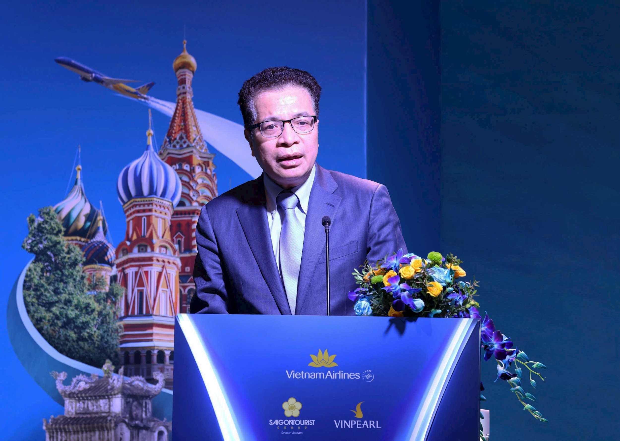 Tổng giám đốc Vietnam Airlines Lê Hồng Hà cho biết, sự kiện này đánh dấu một bước tiến mới trong bối cảnh Việt Nam và Liên bang Nga đang mở rộng hợp tác toàn diện trên nhiều lĩnh vực. Ảnh VNA