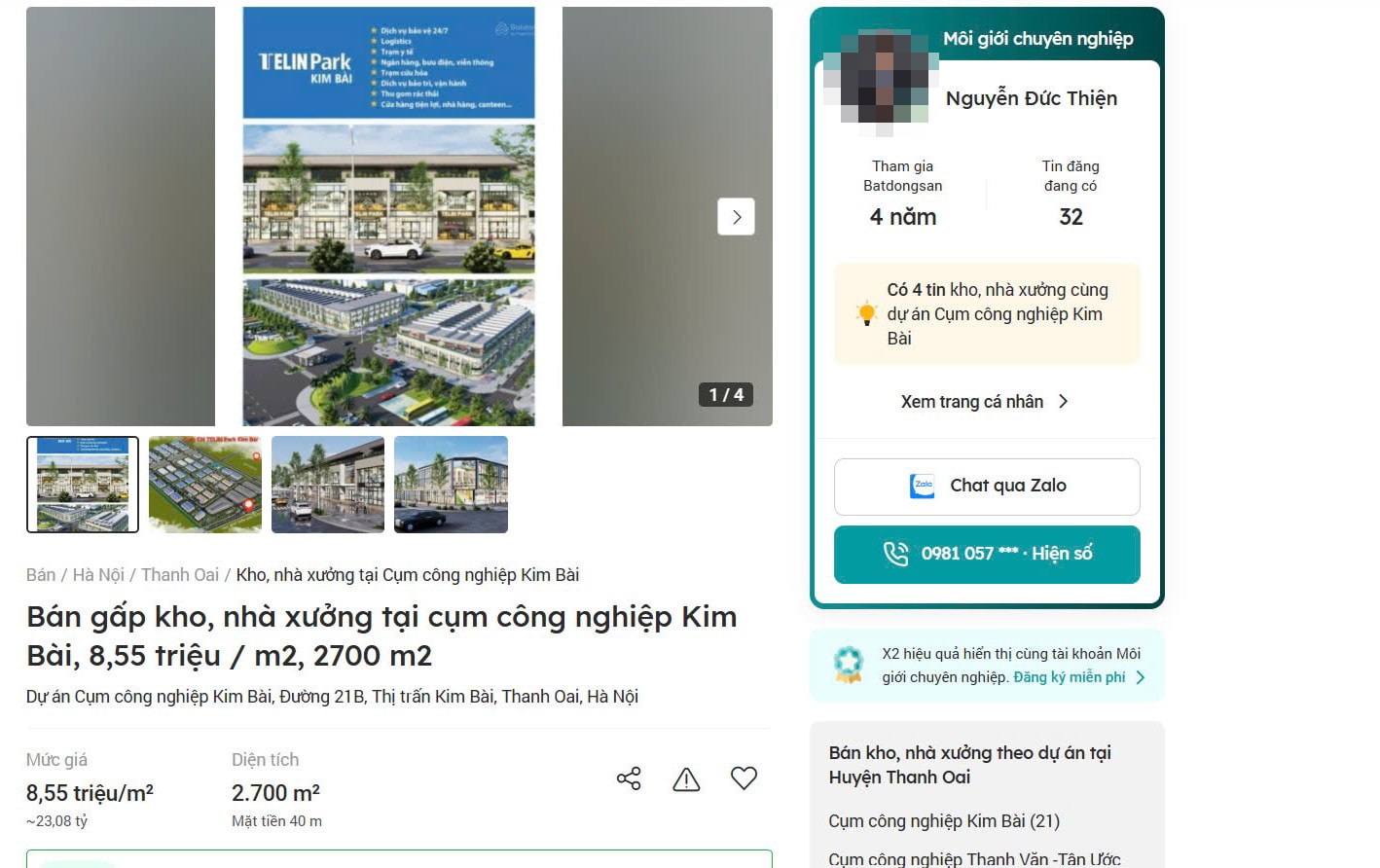 Một nội dung giao bán gấp kho, nhà xưởng tại Cụm công nghiệp Kim Bài