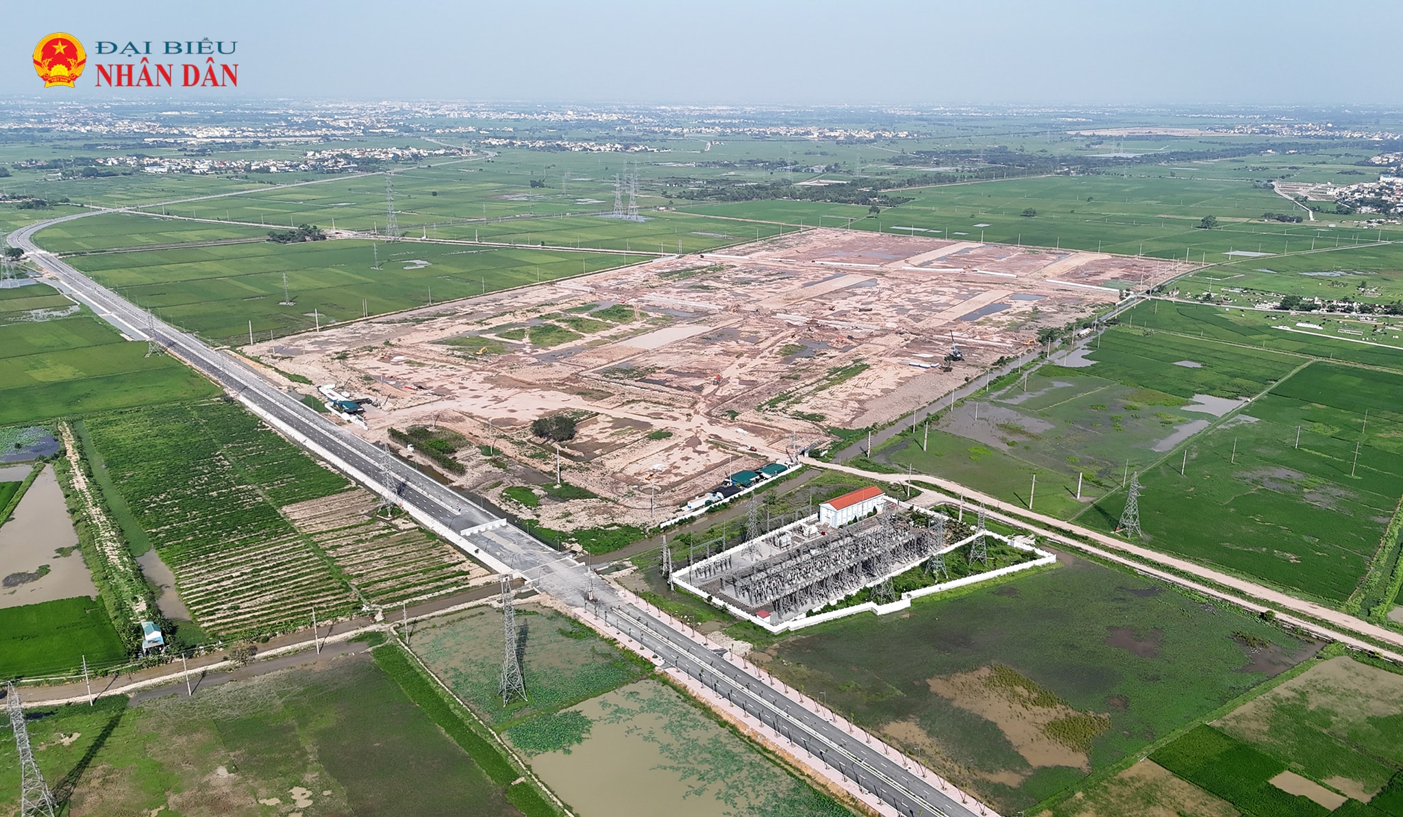 Toàn cảnh Dự án Cụm công nghiệp Kim Bài (thị trấn Kim Bài, Thanh Oai, Hà Nội)