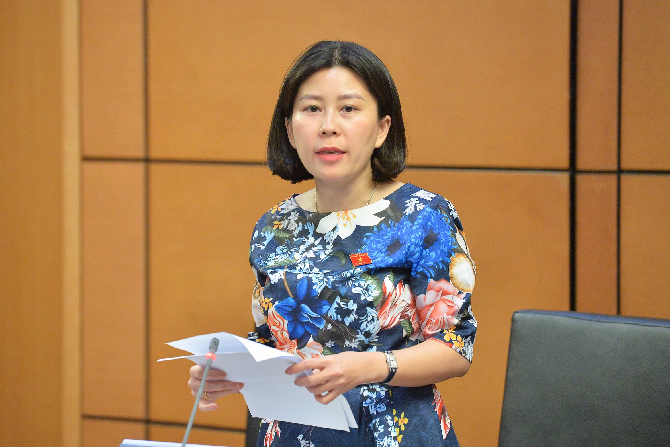 ĐBQH Lê Đào An Xuân (Phú Yên) phát biểu. Ảnh: Hồ lOng