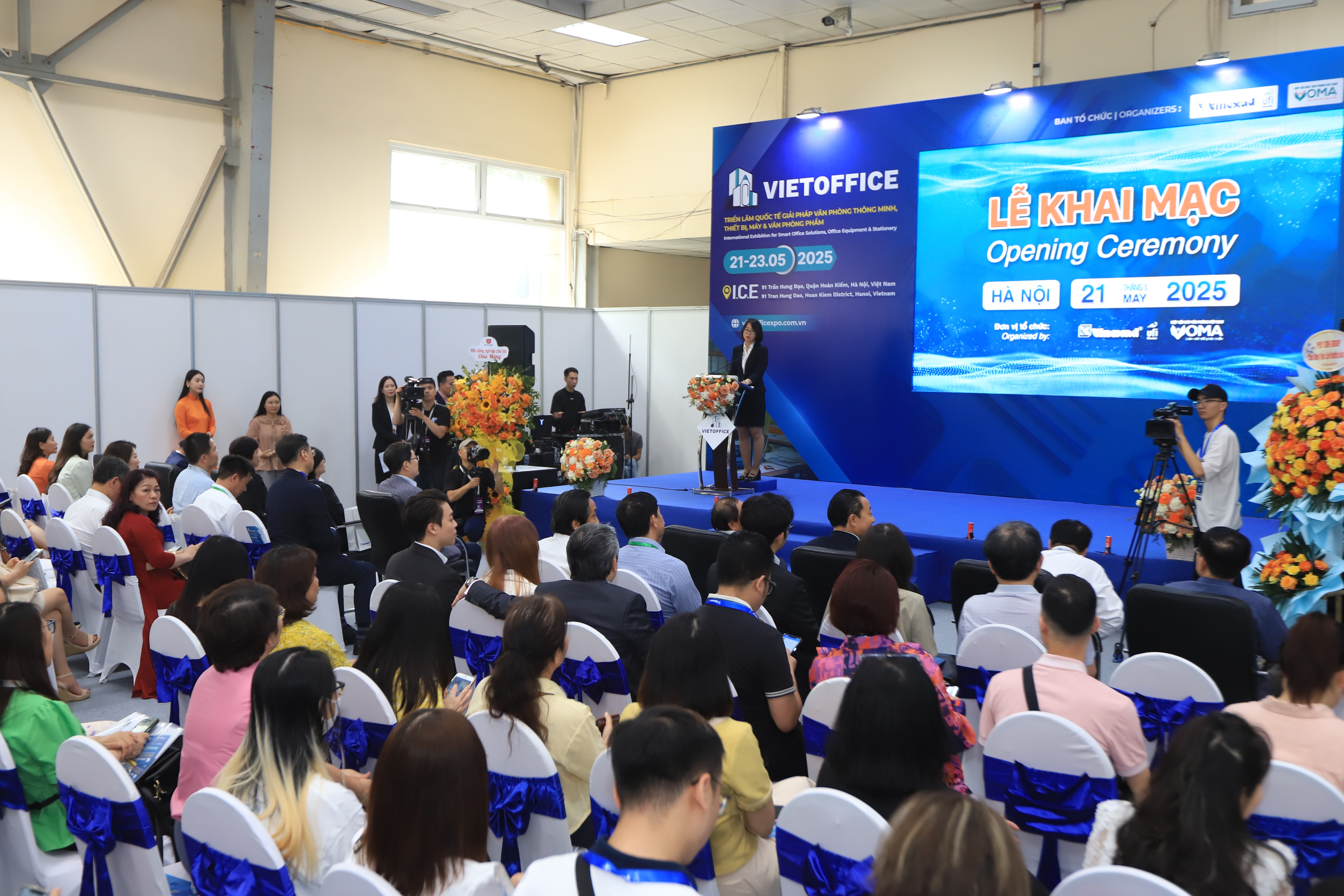 Ngày 21/5/2025 đã khai mạc Triển lãm VietOffice 2025. Ảnh: Ban tổ chức