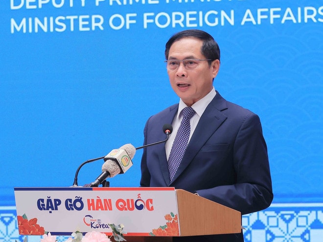 Deputy Prime Minister and Foreign Minister Bui Thanh Son speaks at the event. (Photo: VNA) bui-thanh-son.jpg