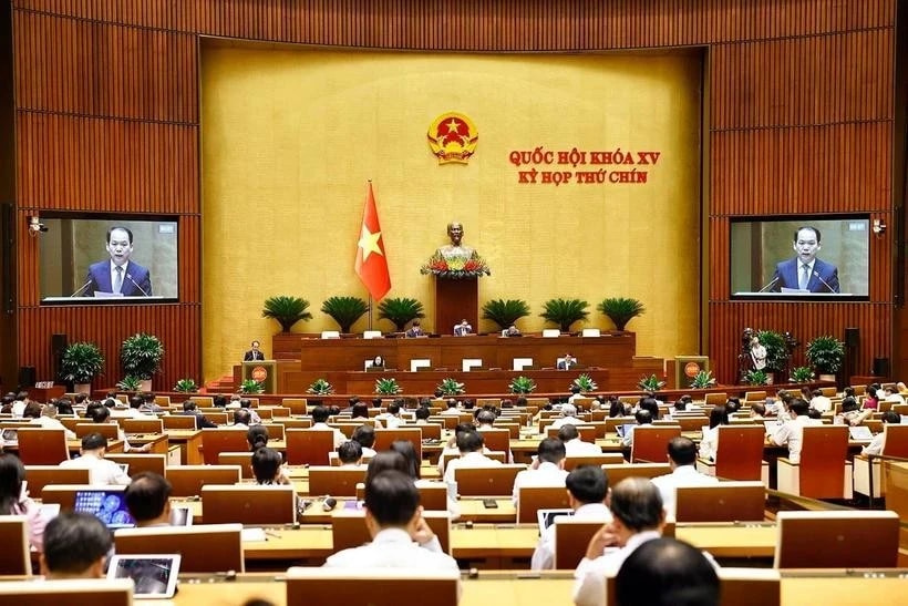 A scene from the National Assembly's ongoing 9th session (Photo: VNA)