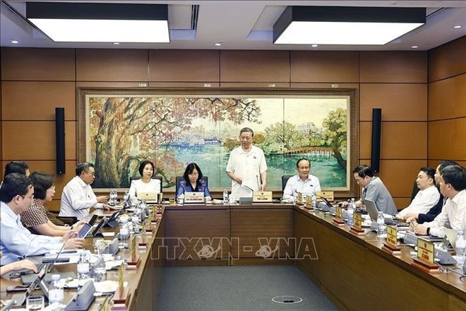 An overview of the group discussion on May 17. (Photo: VNA) uuid616e6bce-7cd7-45d8-9c9a-4e7c407d5869code001library1type1mode1loctruecaptrue.jpg