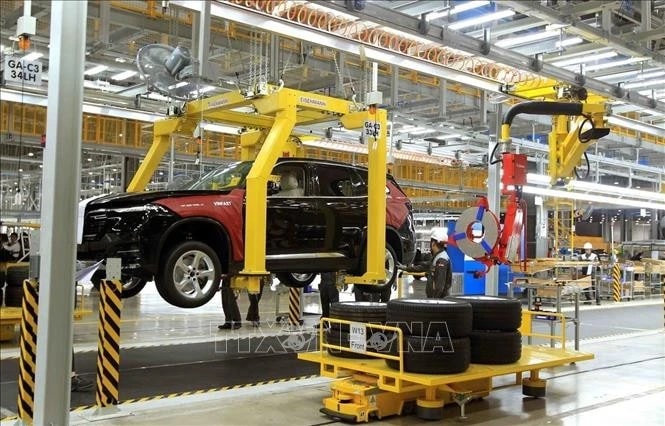 Car production at VinFast plant in Cat Hai, Hai Phong city. (Photo: VNA)