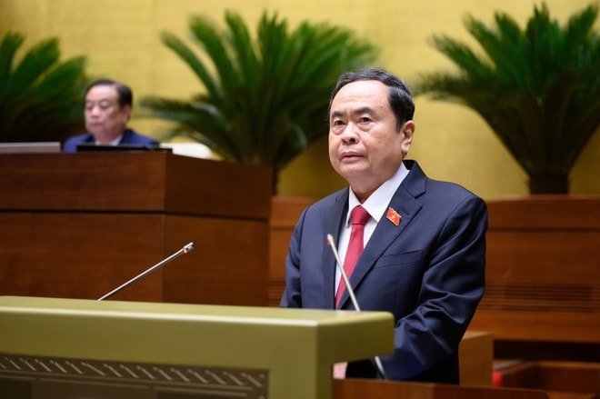 NA Chairman Tran Thanh Man speaks at the session. (Photo: VNA) na-8244.jpg