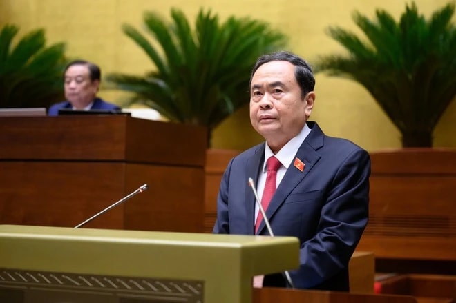 National Assembly Chairman Tran Thanh Man speaks at the opening session of the the 15th NA’s ninth session in Hanoi on May 5. (Photo: VNA)