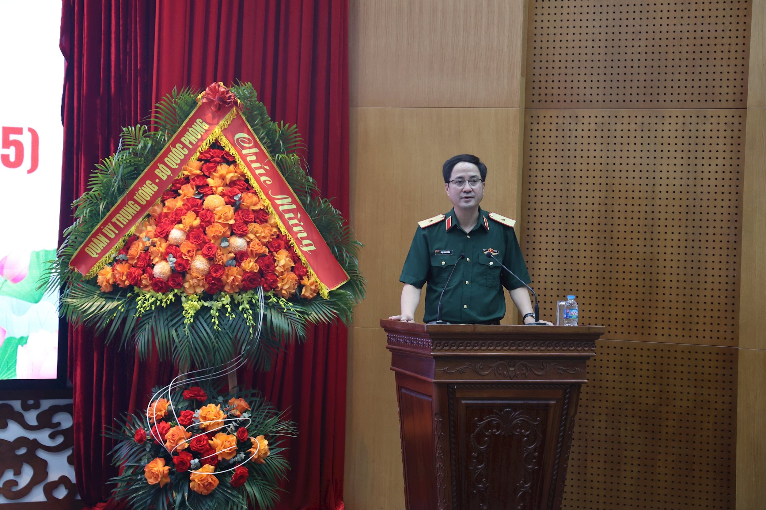 Cục trưởng Cục Gìn giữ hòa bình Việt Nam, Thiếu tướng Phạm Mạnh Thắng phát biểu tại buổi lễ
