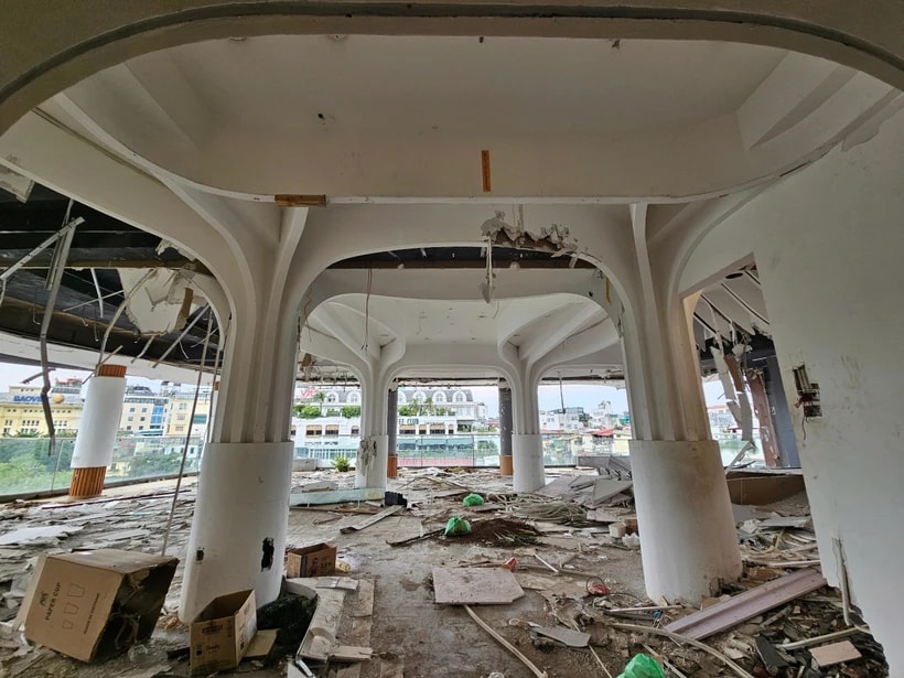 The interior of the