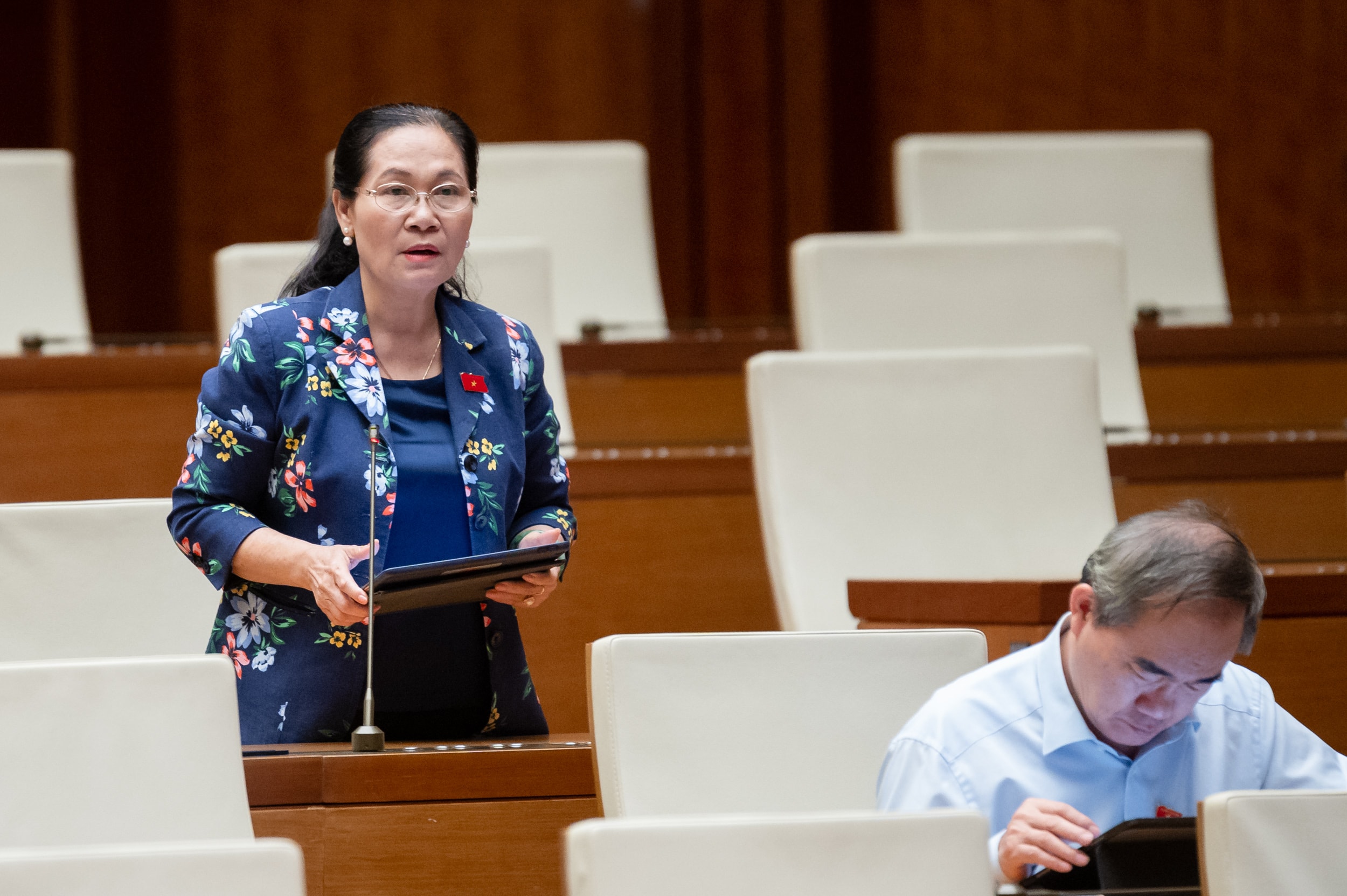 ĐBQH Nguyễn Thị Lệ (TP. Hồ Chí Minh) phát biểu. Ảnh: Phạm Thắng