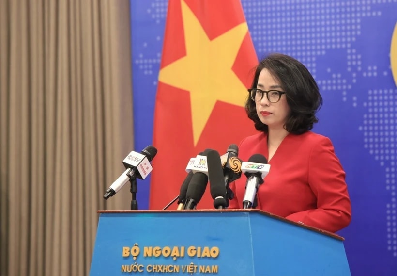 Spokesperson of the Ministry of Foreign Affairs Pham Thu Hang at the regular press briefing on May 29 afternoon. (Photo: VNA)