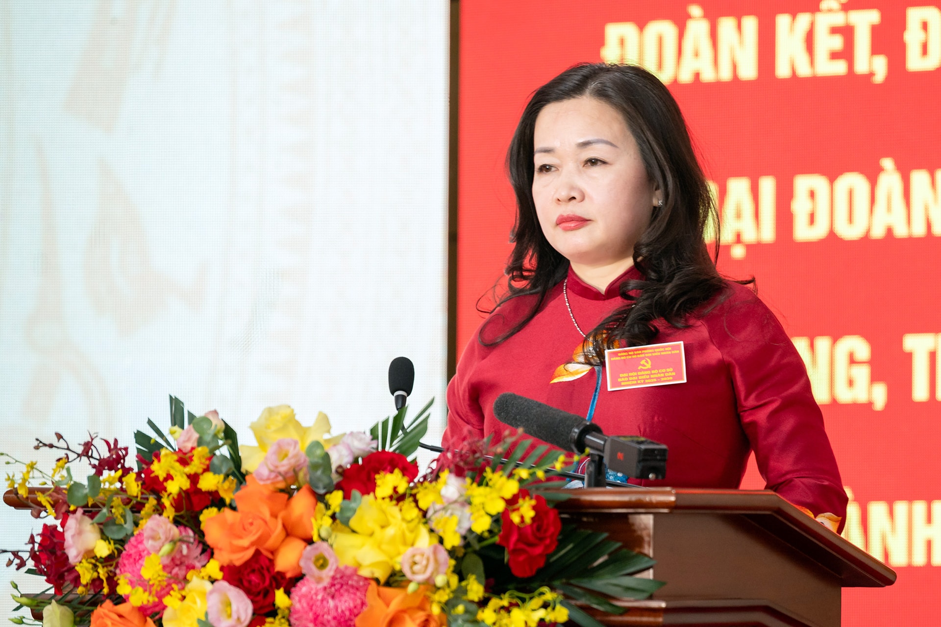 Bí thư Đảng ủy, Tổng Biên tập Báo Đại biểu Nhân dân Phạm Thị Thanh Huyền phát biểu. Ảnh: Phạm Thắng