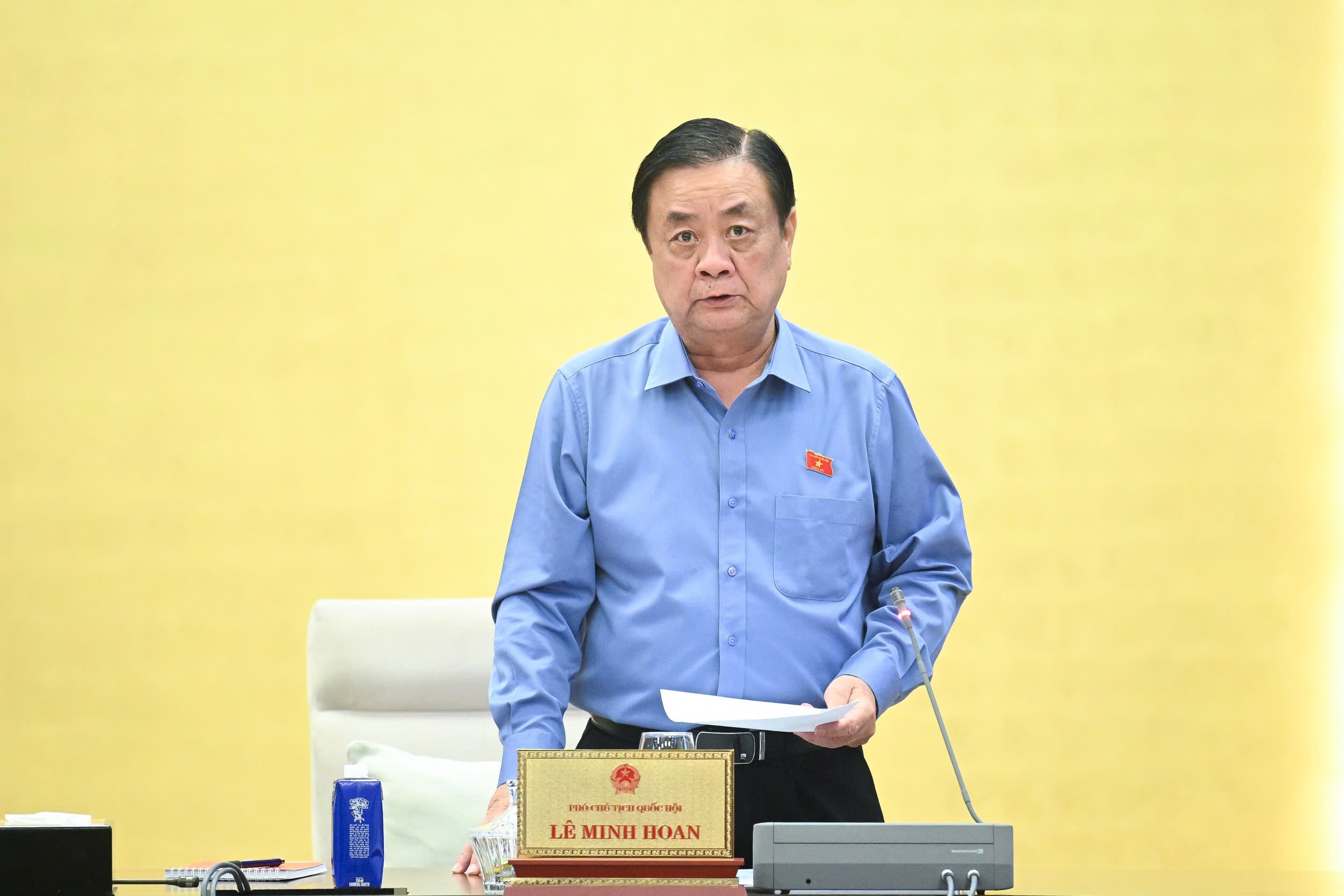 Phó Chủ tịch Quốc hội Lê Minh Hoan phát biểu