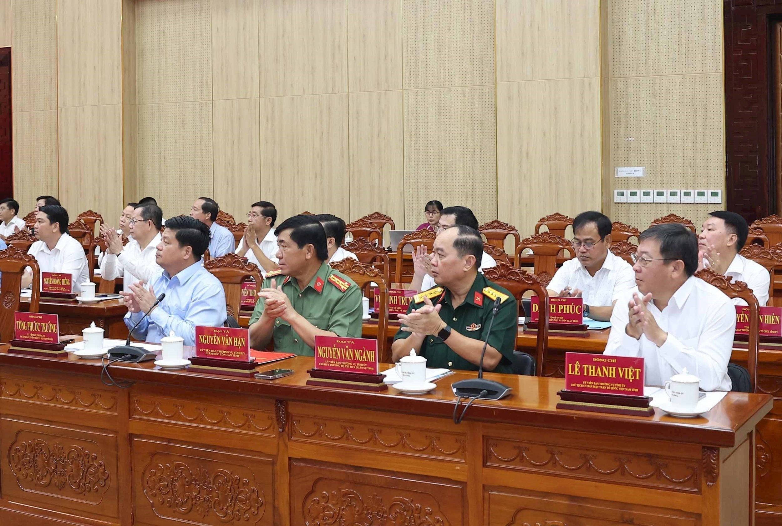 Các đại biểu tham dự cuộc làm việc của Tổng Bí thư Tô Lâm. Ảnh: Thống Nhất – TTXVN
