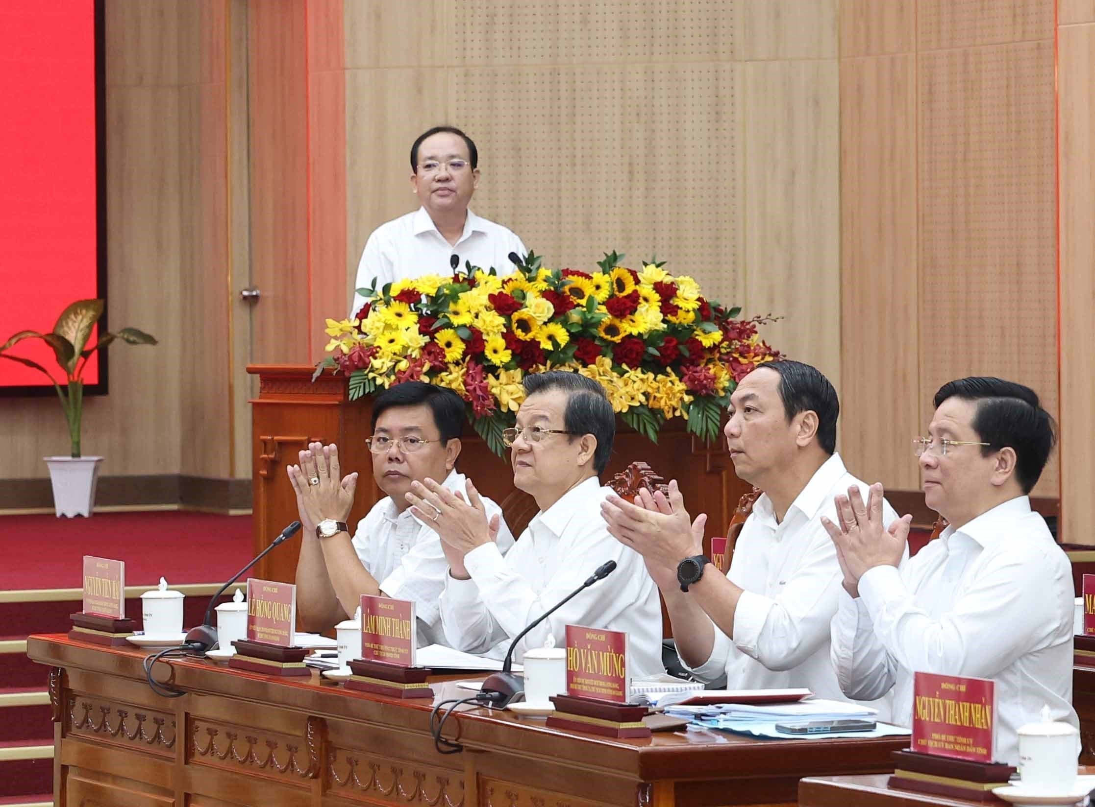 Các đại biểu tham dự cuộc làm việc của Tổng Bí thư Tô Lâm. Ảnh: Thống Nhất – TTXVN