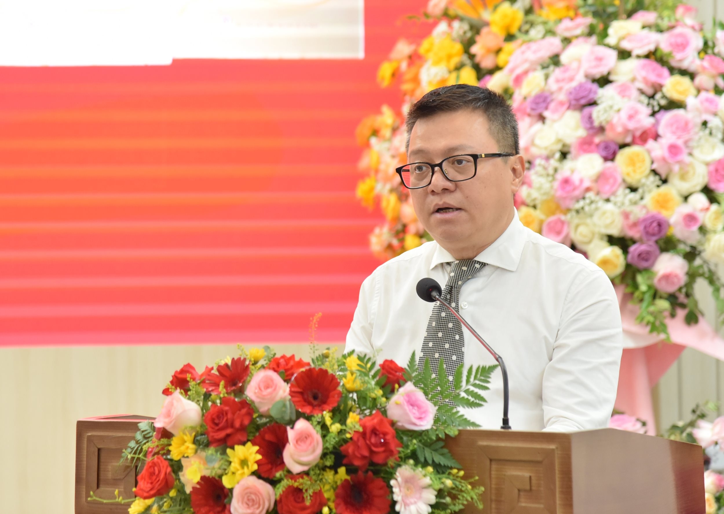 Phó Trưởng Ban Tuyên giáo và Dân vận Trung ương, Tổng Biên tập Báo Nhân Dân, Chủ tịch Hội Nhà báo Việt Nam Lê Quốc Minh phát biểuVLH_0666