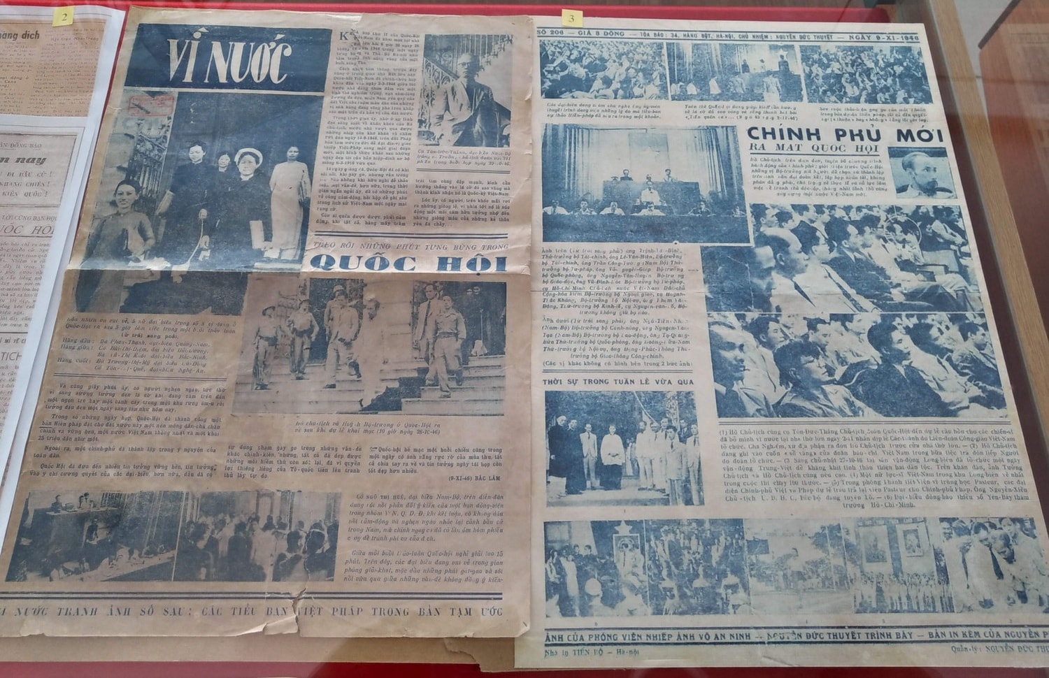 Số báo đặc biệt chào mừng Quốc hội khóa I mang tên Vì nước xuất bản tháng 111946