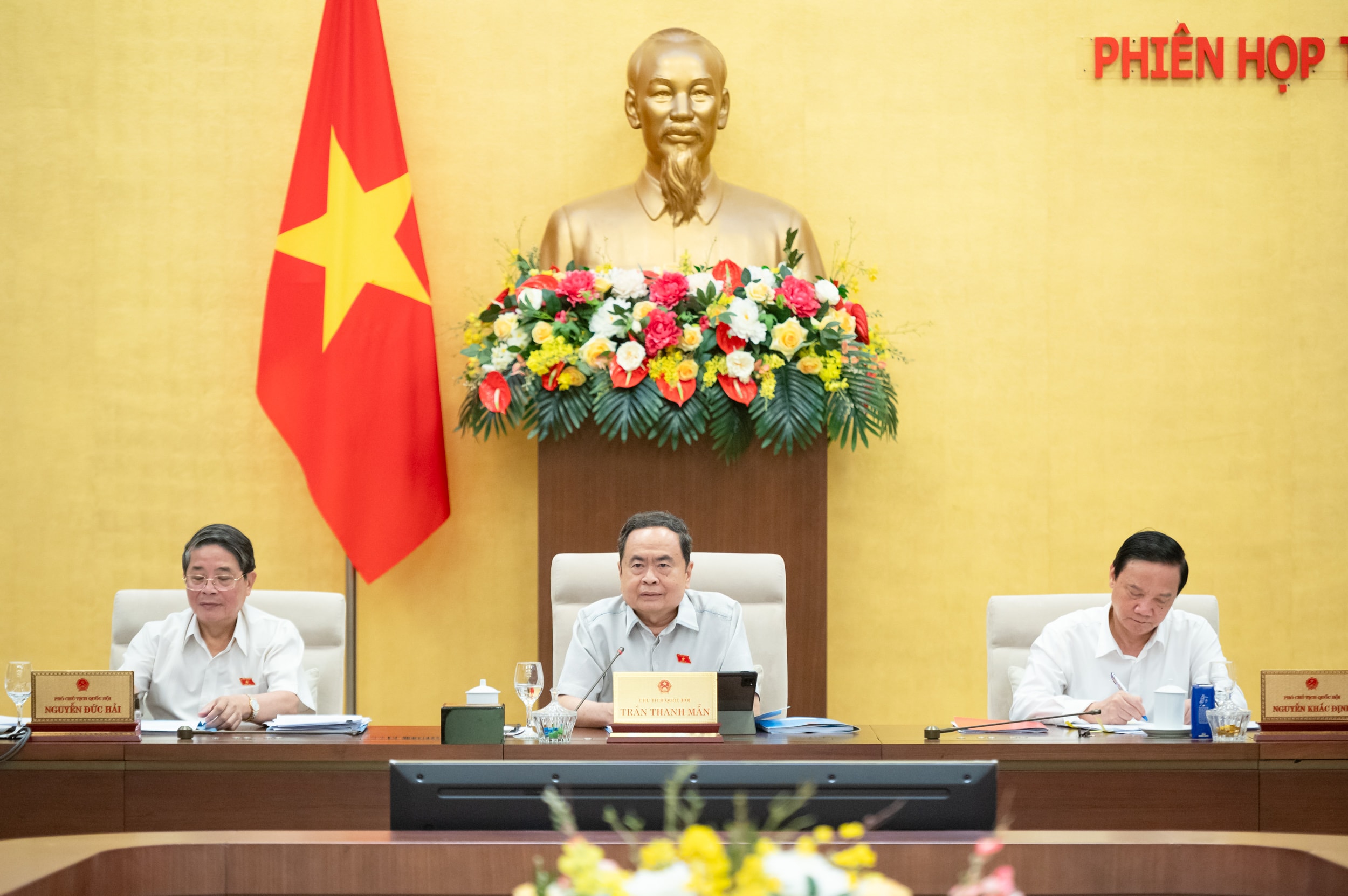Chủ tịch Quốc hội Trần Thanh Mẫn phát biểu. Ảnh: Phạm Thắng