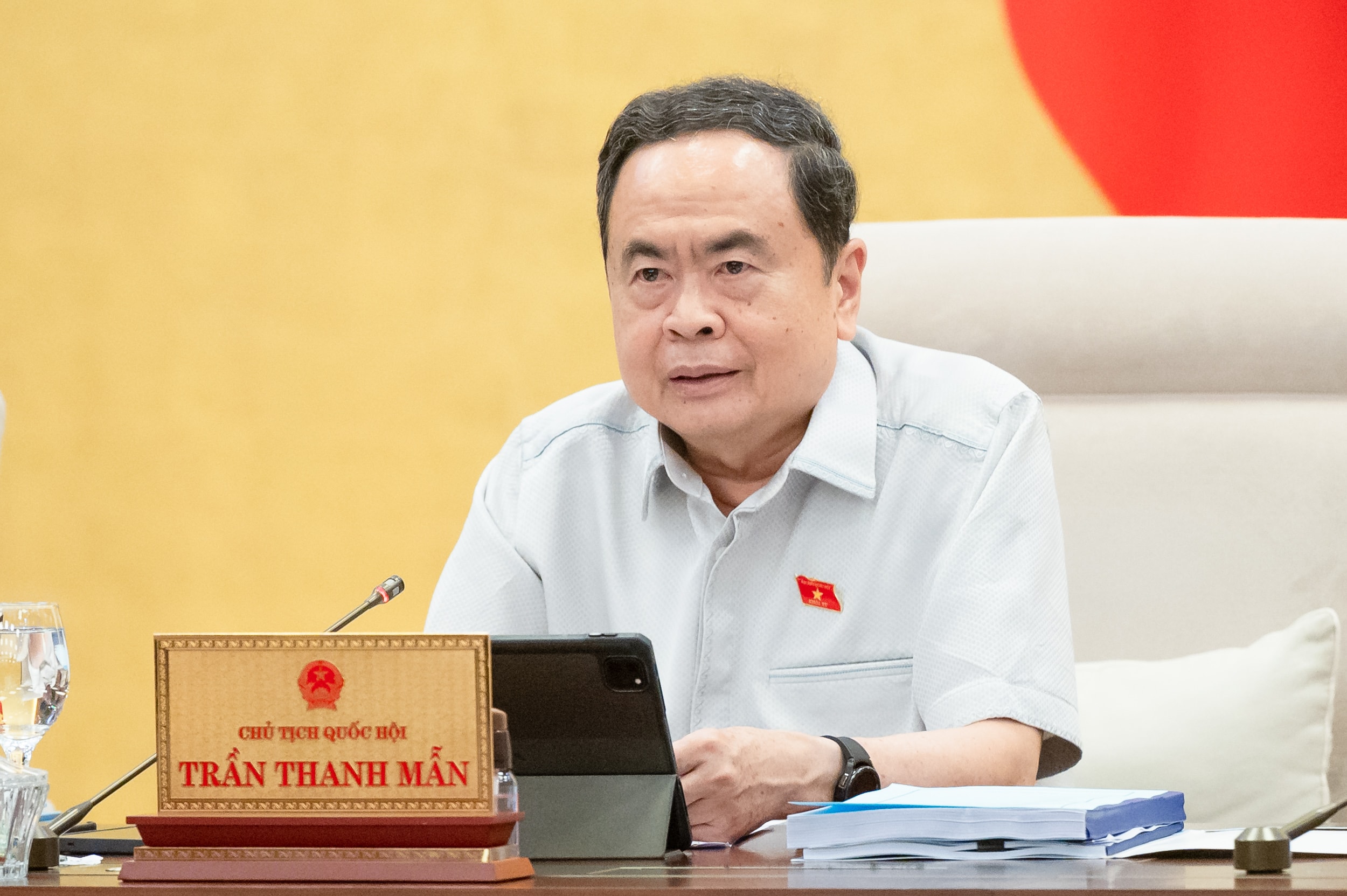 Chủ tịch Quốc hội Trần Thanh Mẫn phát biểu. Ảnh: Phạm Thắng