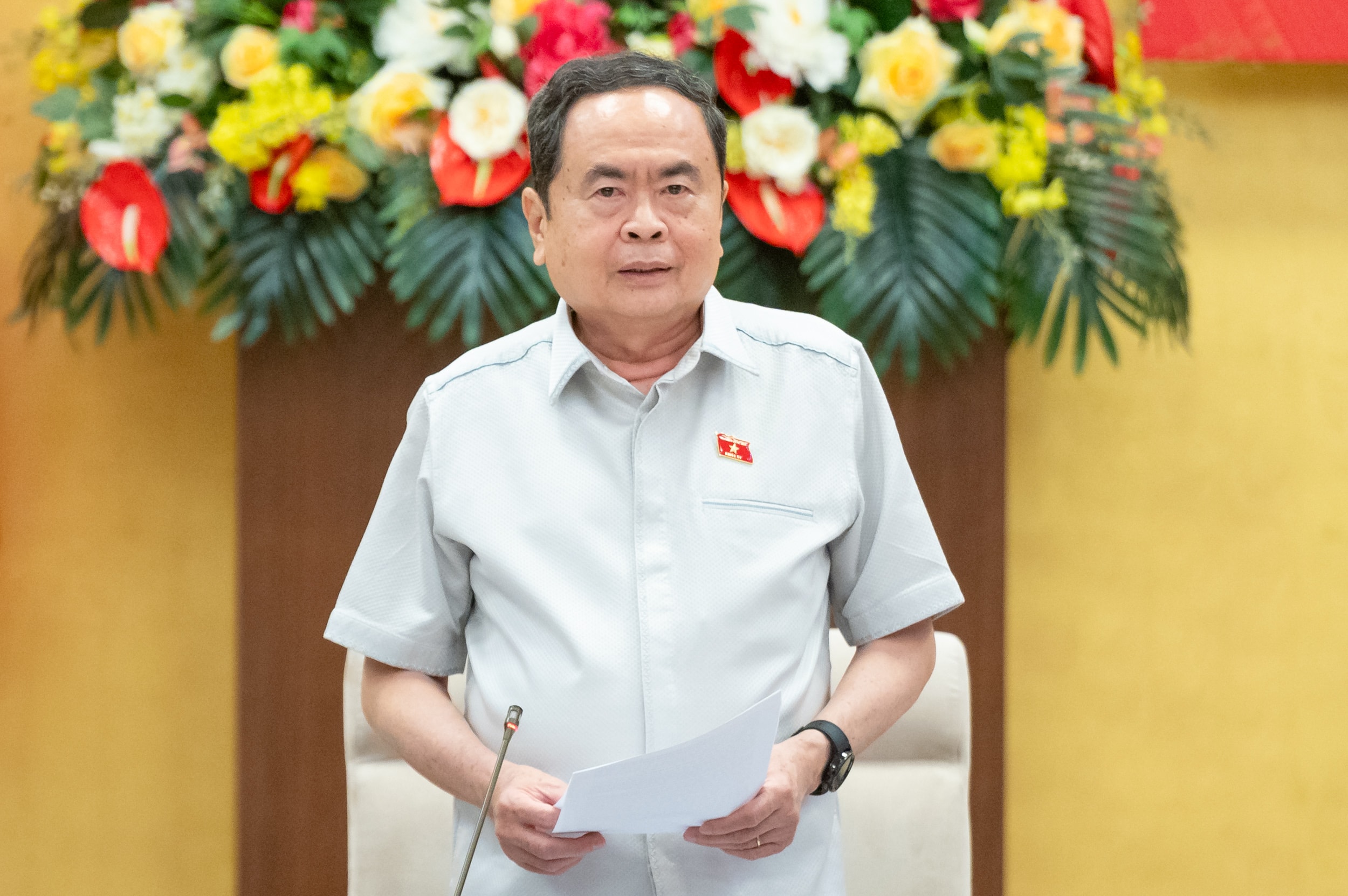 Chủ tịch Quốc hội Trần Thanh Mẫn phát biểu. Ảnh: Phạm Thắng