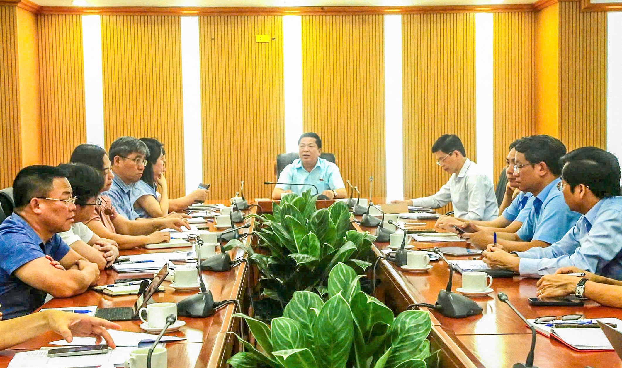 Bộ trưởng Trần Hồng Minh chủ trì cuộc họp. Ảnh: N.Khánh